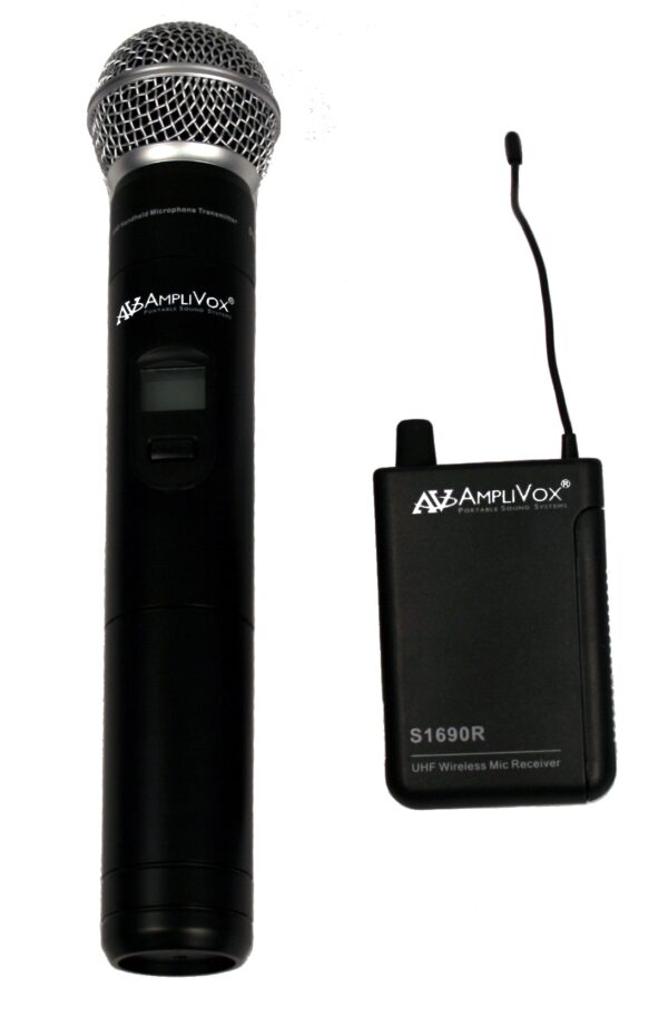WIRELESS 16 CHANNEL UHF HANDHELD MIC SYSTEM (TRANSMITTER & RECEIVER INCLUDED)