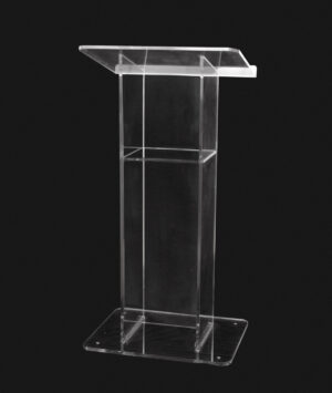 ACRYLIC LECTERN "H" STYLE WITH SHELF