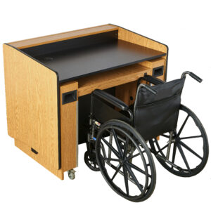 ADA SIT TO STAND LECTERN WITH POWER LIFT